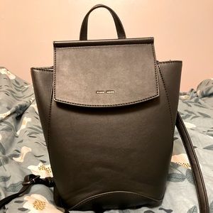 Pixie Mood Black Leather Backpack Purse